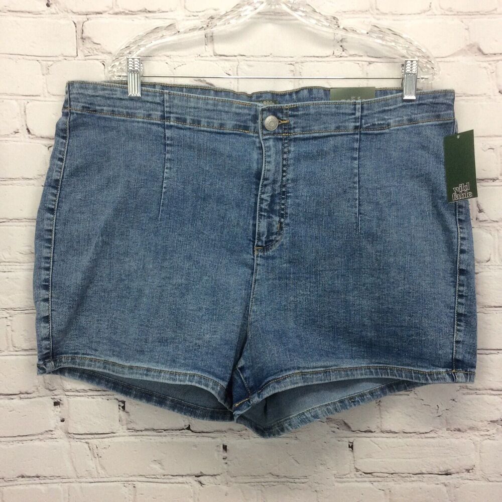 Wild Fable Highest Rise Women’s Jean Shorts Plus Size 20 Stretch Beach Festive